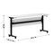Flash Furniture Palmer 60in. x 24in. HD Nesting Table w/T-Legs, Modesty Panel, 1in. Thick White Tabletop, Blk Frame MT-M6024-T-LEG-WHTBLK-GG - alternate 5